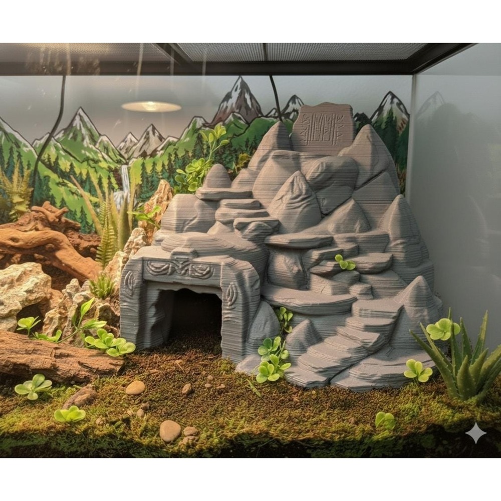 Skyrim Throat of the World Reptile Hide and Climb - 3D Printed Mountain Decor‎